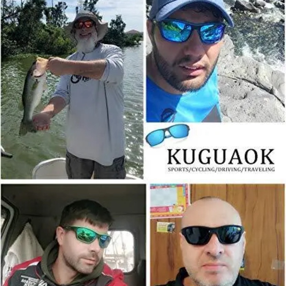 Red & Green 2pk Polarized UV400 Protection Sunglasses Fishing Cycling Hik… - Picture 3 of 8